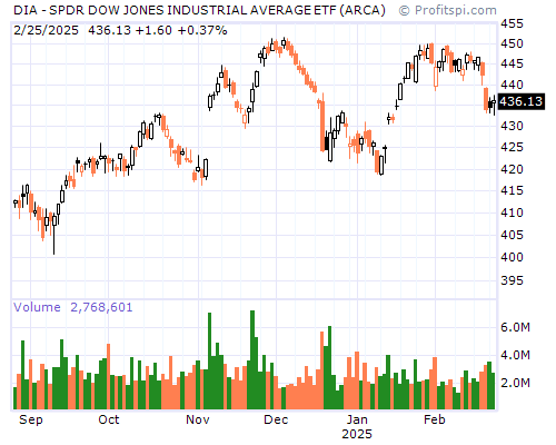 DIA Stock Chart and Technical Analysis - Fri, Jan 24th, 2014